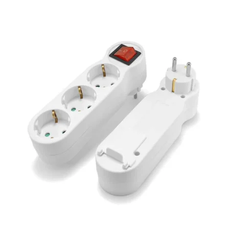 Power Strip With Switch 1-3 WAY EU Plug 2 Pin