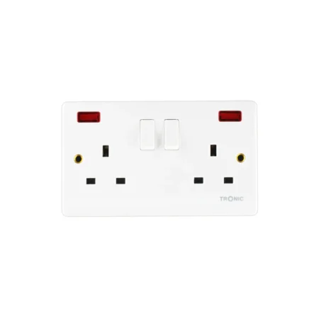 Twin Switch Socket With Neon Standard
