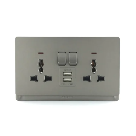 Universal Twin Socket With USB